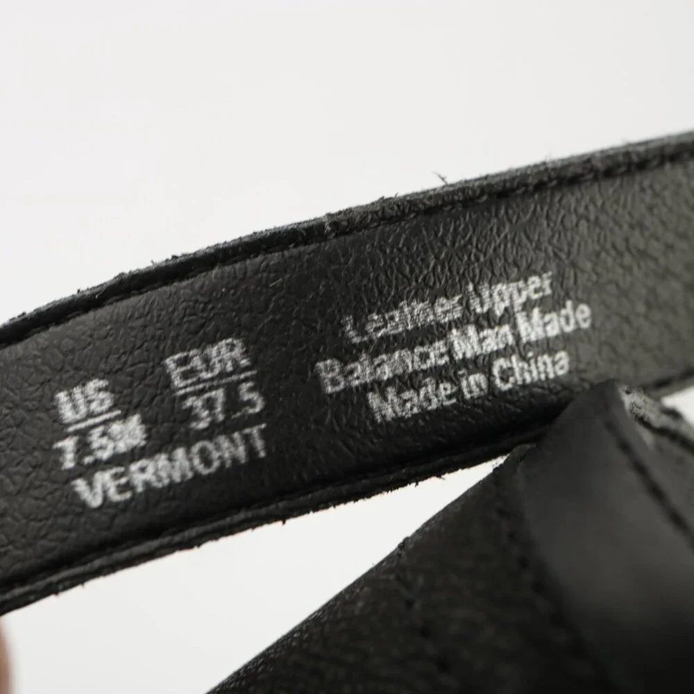 Sam Edelman Womens Vermont Sandal Size 7.5 Black Leather Ankle Strap Round Heels